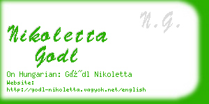 nikoletta godl business card